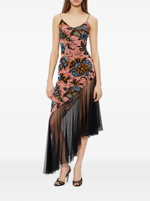 ETRO floral-print asymmetric dress - Pink