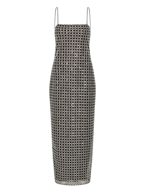 ROTATE BIRGER CHRISTENSEN beaded slip maxi dress - Black - zdjęcie produktu nr 1