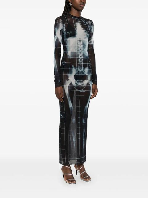 Jean Paul Gaultier Squeletor maxi dress - Black