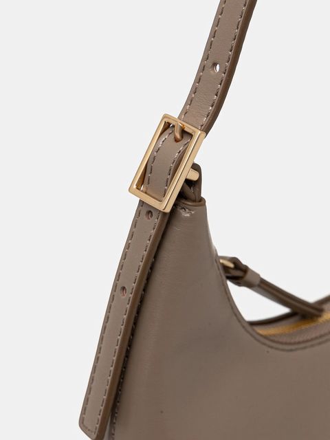 Calvin Klein torebka skórzana kolor beżowy LV04F3263G