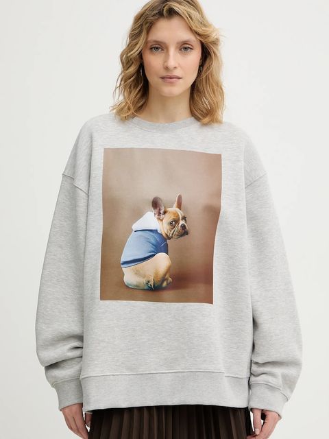 MUNTHE bluza ROULA damska kolor szary z nadrukiem 254113025466 - zdjęcie produktu nr 1