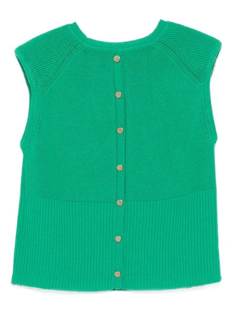 Ba&Sh Esma ribbed-knit sleeveless tank top - Green - zdjęcie produktu nr 2