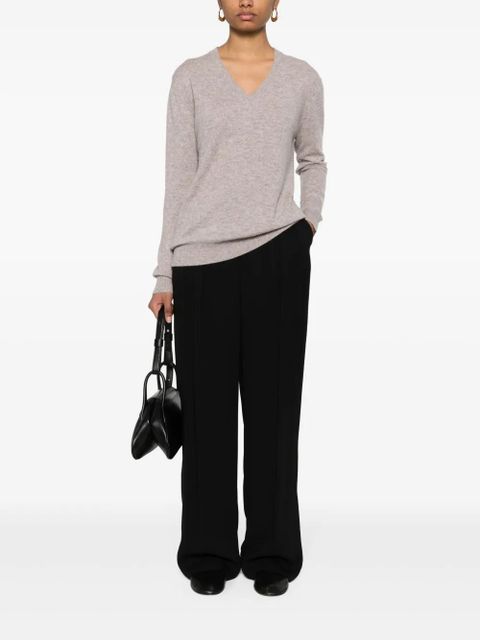LouLou de Saison Serafini V-neck cashmere jumper - Neutrals - zdjęcie produktu nr 2