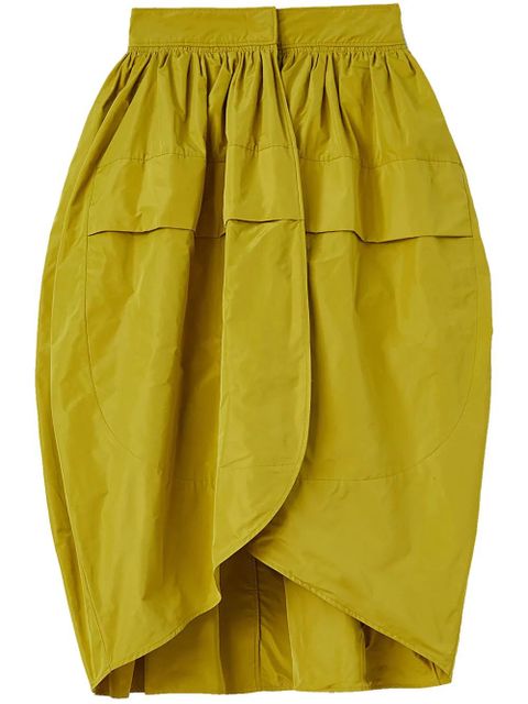 Jil Sander pleated taffeta midi skirt - Yellow - zdjęcie produktu nr 1