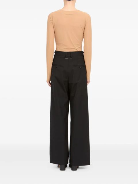 MM6 Maison Margiela tie detail tailored trousers - Black