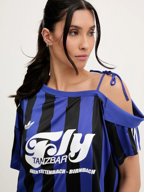 adidas Originals polo Jersey damski kolor niebieski KD2278