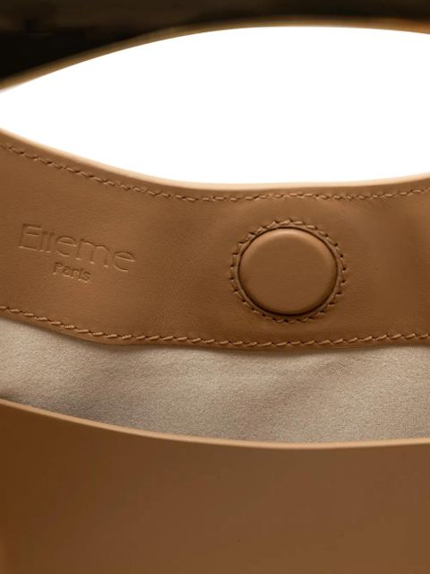 Elleme small Boomerang metal-handle leather bag - Brown