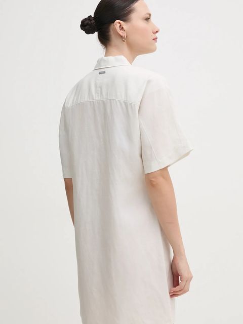 Calvin Klein sukienka z domieszką lnu