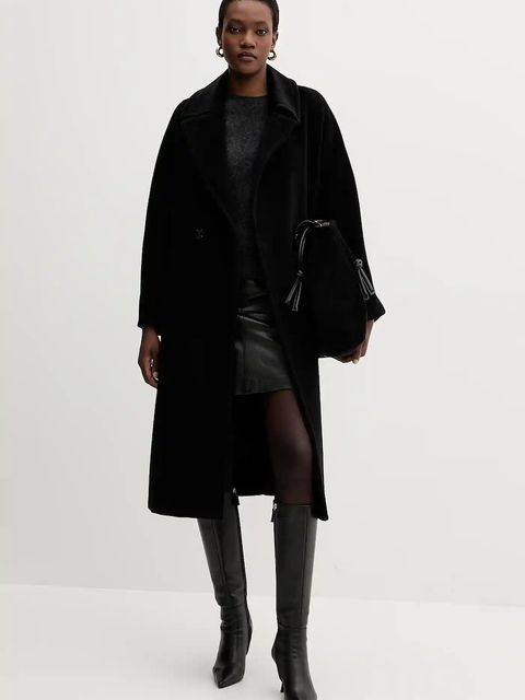 Marella płaszcz wełniany kolor czarny 2523016142200