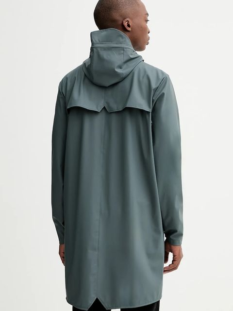 Rains kurtka 12020 Long Jacket kolor szary przejściowa 12020