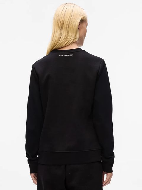 Karl Lagerfeld bluza IKON damska kolor czarny z nadrukiem A4W20045 - zdjęcie produktu nr 2