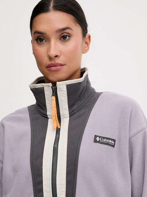 Columbia bluza polarowa Backbowl II FZ Fleece kolor fioletowy wzorzysta 2092163