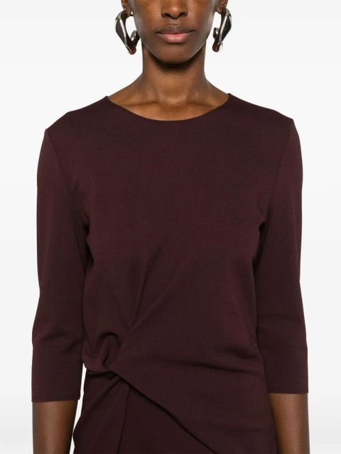 Lanvin twist-detail midi dress - Red