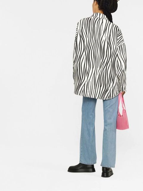 Valentino Garavani zebra-print coat - Black