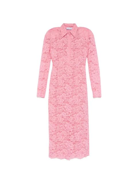 Rowen Rose floral-lace polo-collar dress - Pink - zdjęcie produktu nr 1
