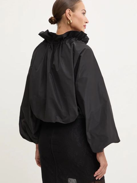 Patou bluzka damska kolor czarny gładka TO0170011