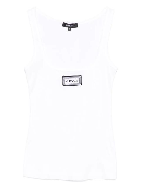 Versace logo-patch tank top - White - zdjęcie produktu nr 1