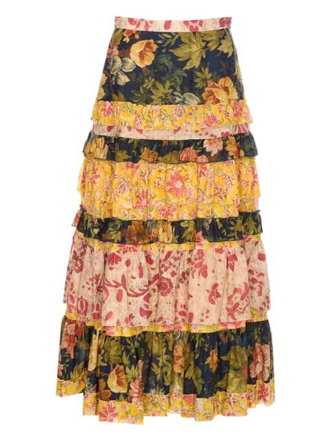 Valentino Garavani Apres L'Hiver tiered mid skirt - Yellow - zdjęcie produktu nr 2