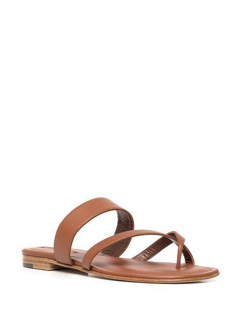 Manolo Blahnik Susa crossover straps sandals - Brown