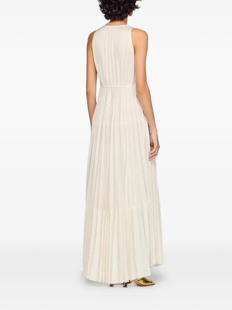 SANDRO V-neck maxi dress - Neutrals
