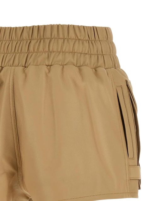 Balmain cargo-pocket leather shorts - Neutrals