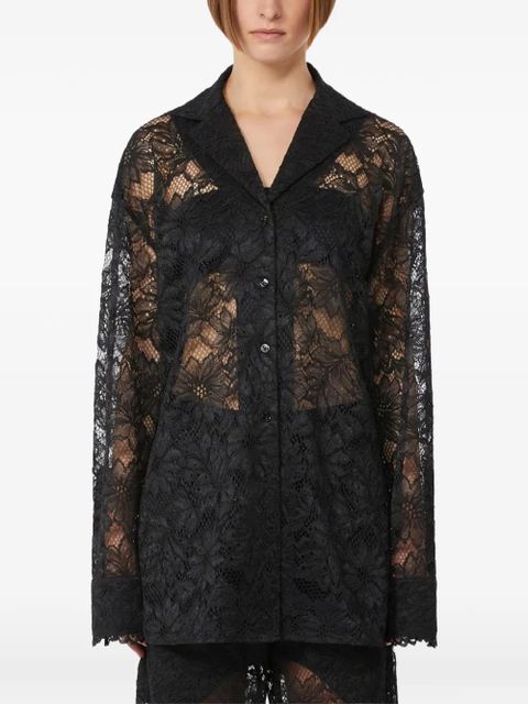 Sportmax floral lace shirt - Black