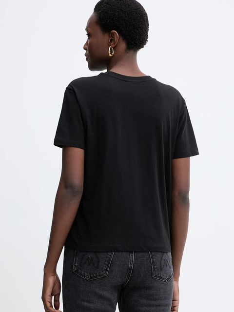 Twinset t-shirt bawełniany damski kolor czarny 252TT2320 - zdjęcie produktu nr 2