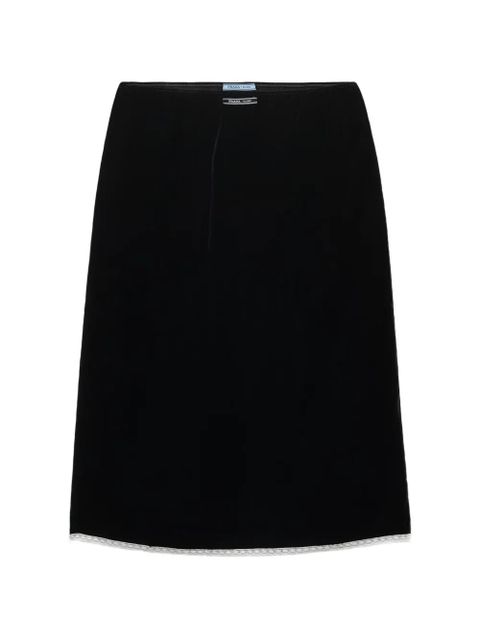 Prada velvet pencil skirt - Black - zdjęcie produktu nr 1