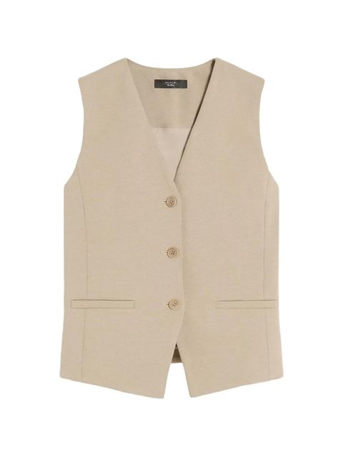 Max Mara button-fastening gilet - Brown - zdjęcie produktu nr 1