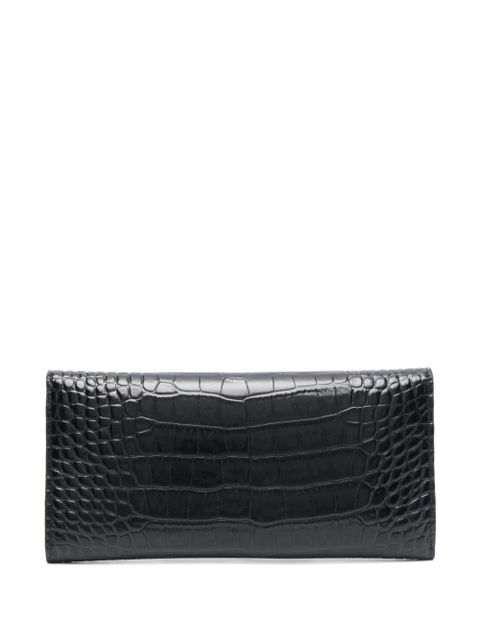 TOTEME T-lock crocodile-embossed wallet - Black - zdjęcie produktu nr 2