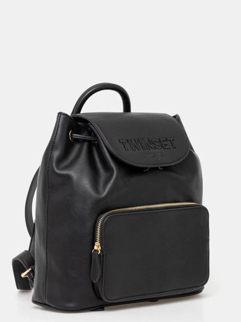 Twinset plecak damski kolor czarny mały gładki 251TD8024