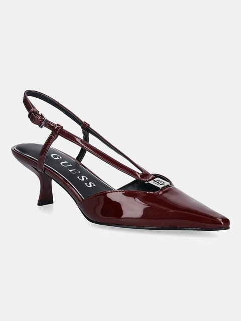 Guess szpilki DESIE kolor bordowy FLFDES PAF08 - zdjęcie produktu nr 1