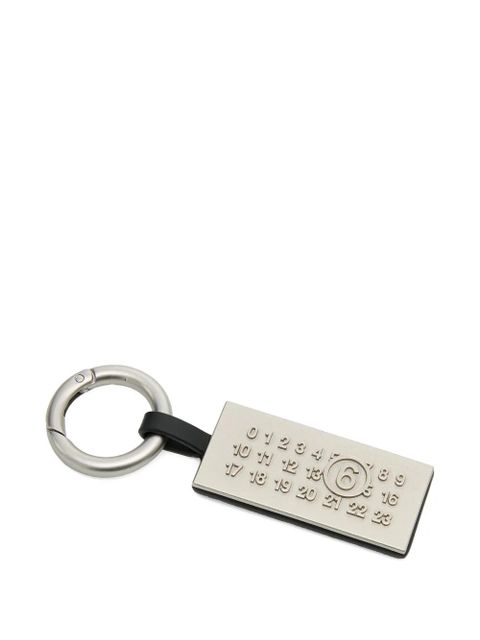 MM6 Maison Margiela Numeric tag keyring - Silver