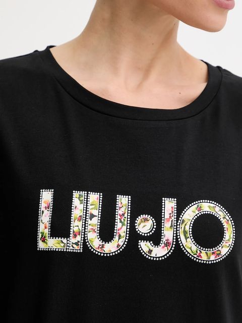 Liu Jo sukienka kolor czarny mini prosta VA5194.JS003