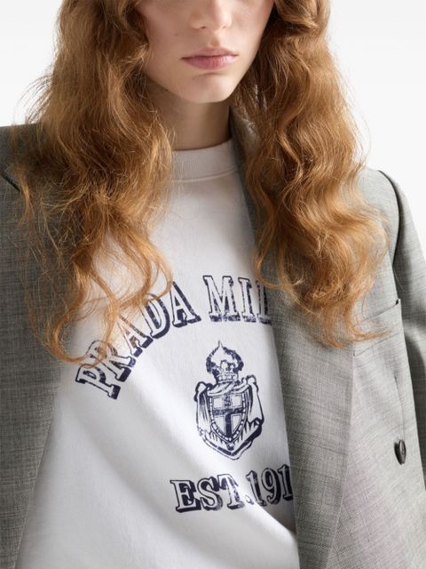 Prada cotton crew-neck sweatshirt - White