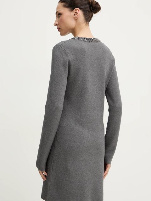 Morgan sukienka kolor szary mini rozkloszowana RMCHO