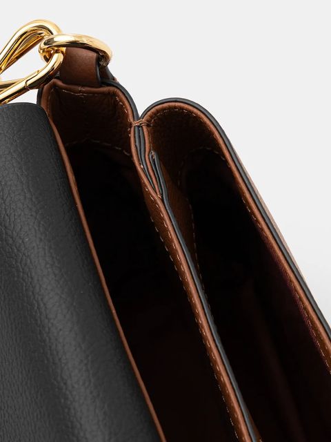 Coccinelle torebka skórzana BOHEME GRANA DOUBLE kolor brązowy E1.M50.12.01.01