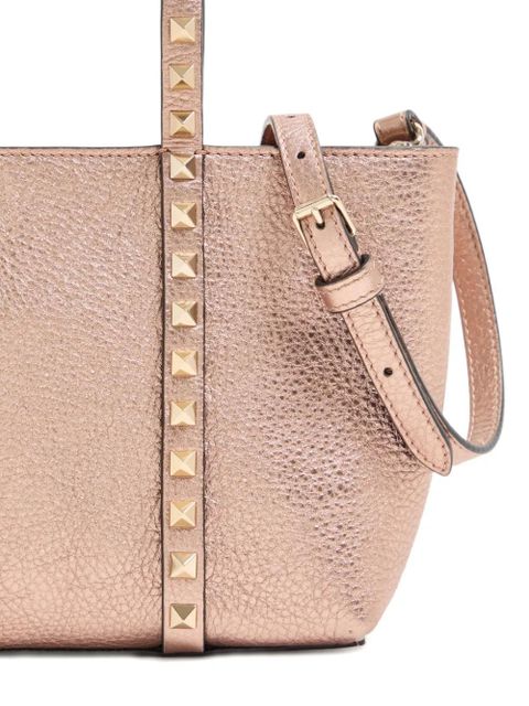 Valentino Garavani small Rockstud leather tote bag - Pink