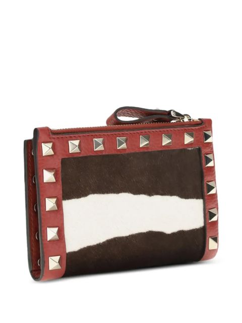 Valentino Garavani Rockstud animal-print coin purse - Red - zdjęcie produktu nr 2