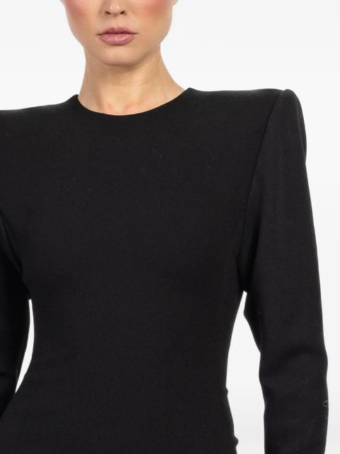 WARDROBE.NYC shoulder-pad maxi dress - Black