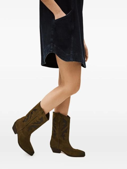 Ba&Sh appliqué cowboy boots - Brown