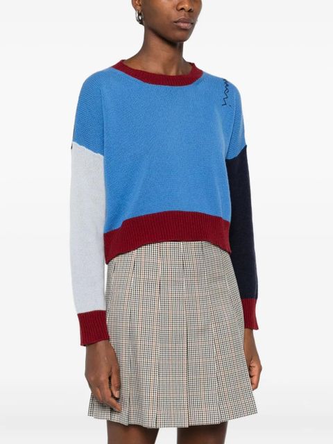 Marni colour-block cashmere sweater - Blue - zdjęcie produktu nr 2