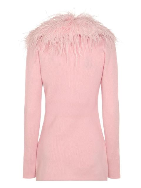 Blumarine feather-trimmed cardigan - Pink - zdjęcie produktu nr 2