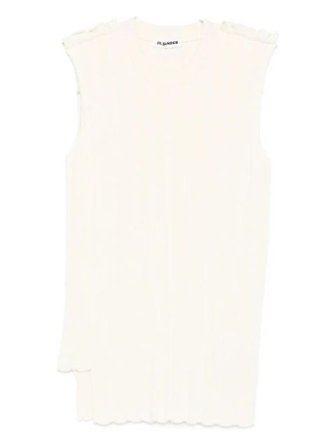 Jil Sander ribbed sleeveless top - Neutrals - zdjęcie produktu nr 1