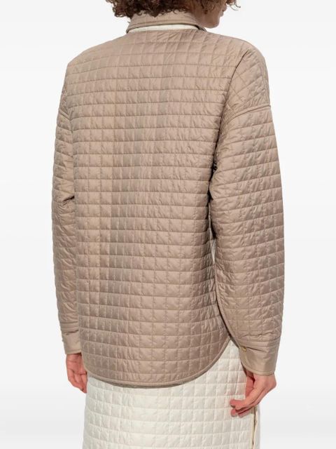 Moncler quilted shirt jacket - Neutrals