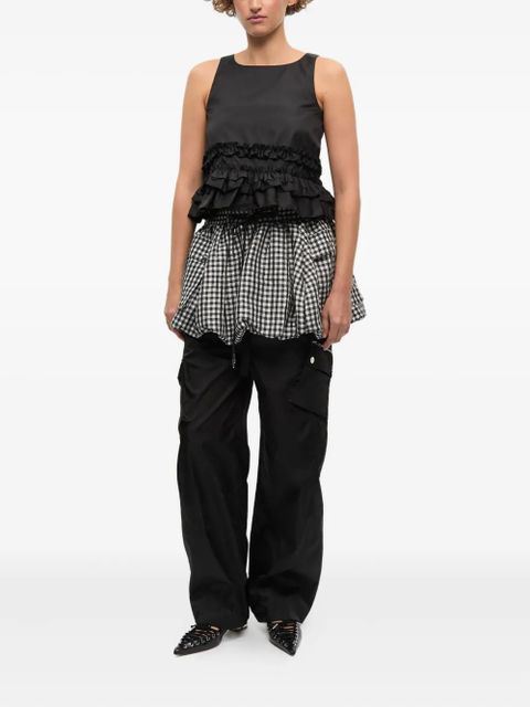 GANNI ruffled top - Black - zdjęcie produktu nr 2