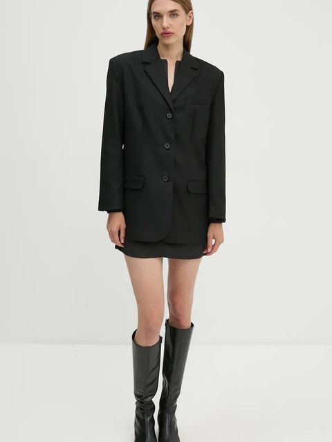 2NDDAY marynarka Harry kolor czarny jednorzędowa gładka 2245115120 - zdjęcie produktu nr 1