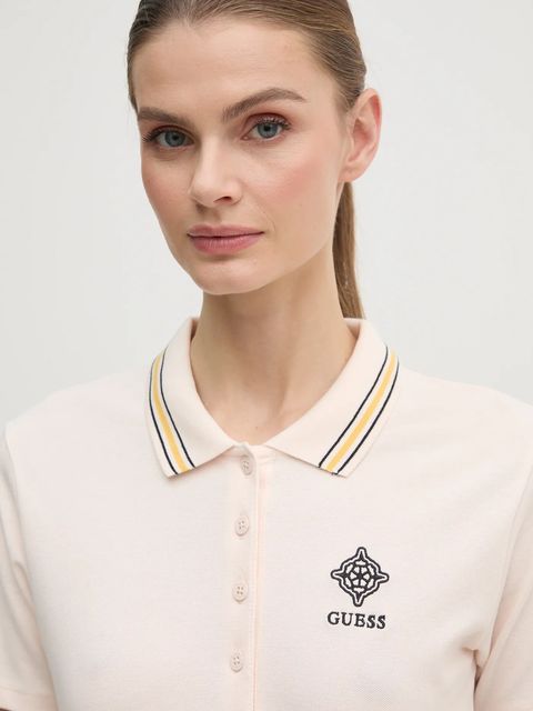 Guess polo SUZANNE damski kolor beżowy V5RP02 KCOK1