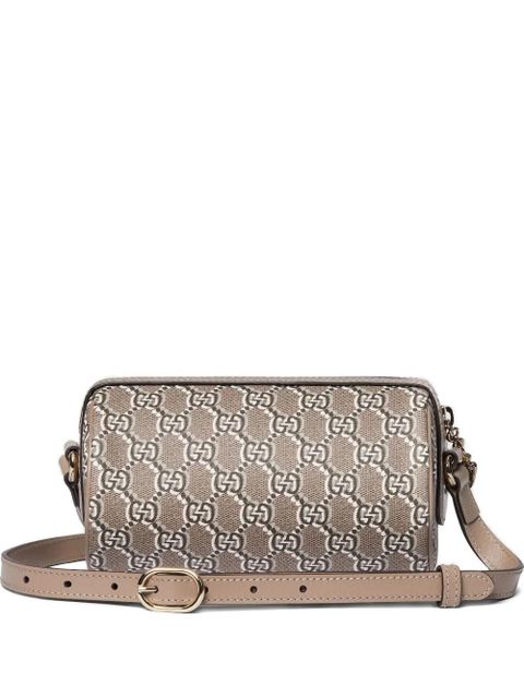 Gucci GG Supreme Canvas cylindrical shoulder bag - Grey - zdjęcie produktu nr 1