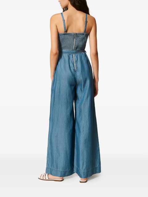 TWINSET wide-leg belted jumpsuit - Blue